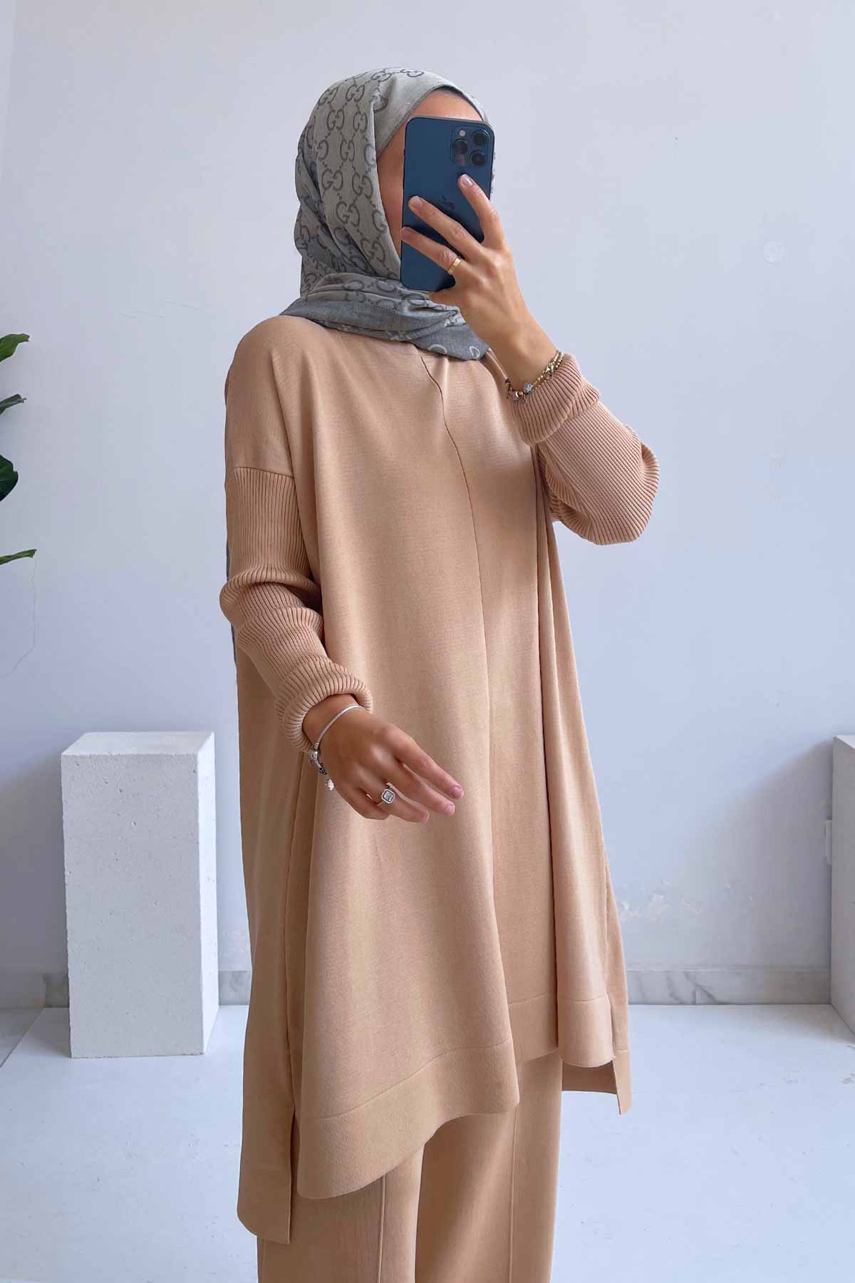 Mira Mercerized Tunic - Coffee Milk