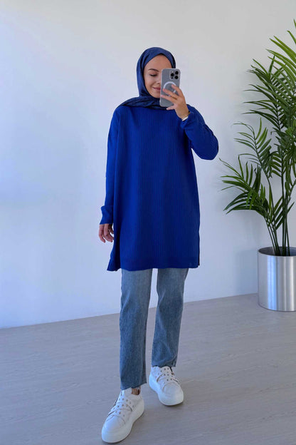 Anje Knitwear Tunic - Saxe