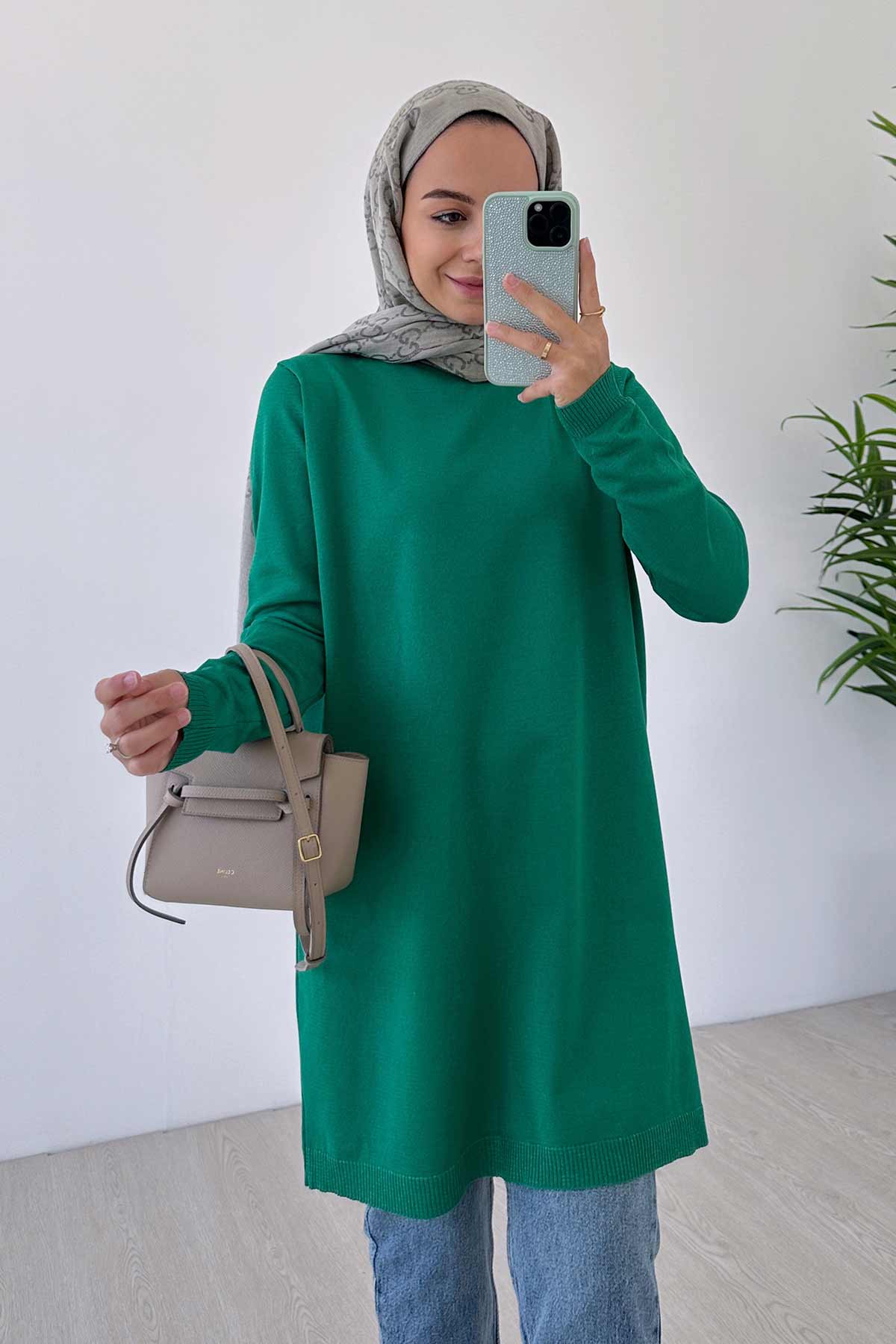 Basic Mercerized Tunic - Green