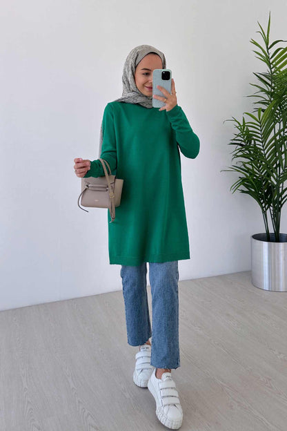 Basic Mercerized Tunic - Green