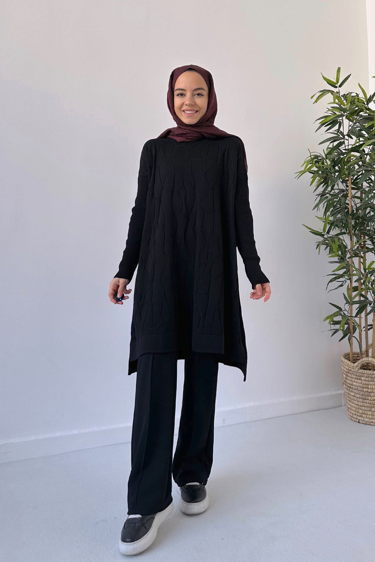 Rom Mercerized Tunic - Black