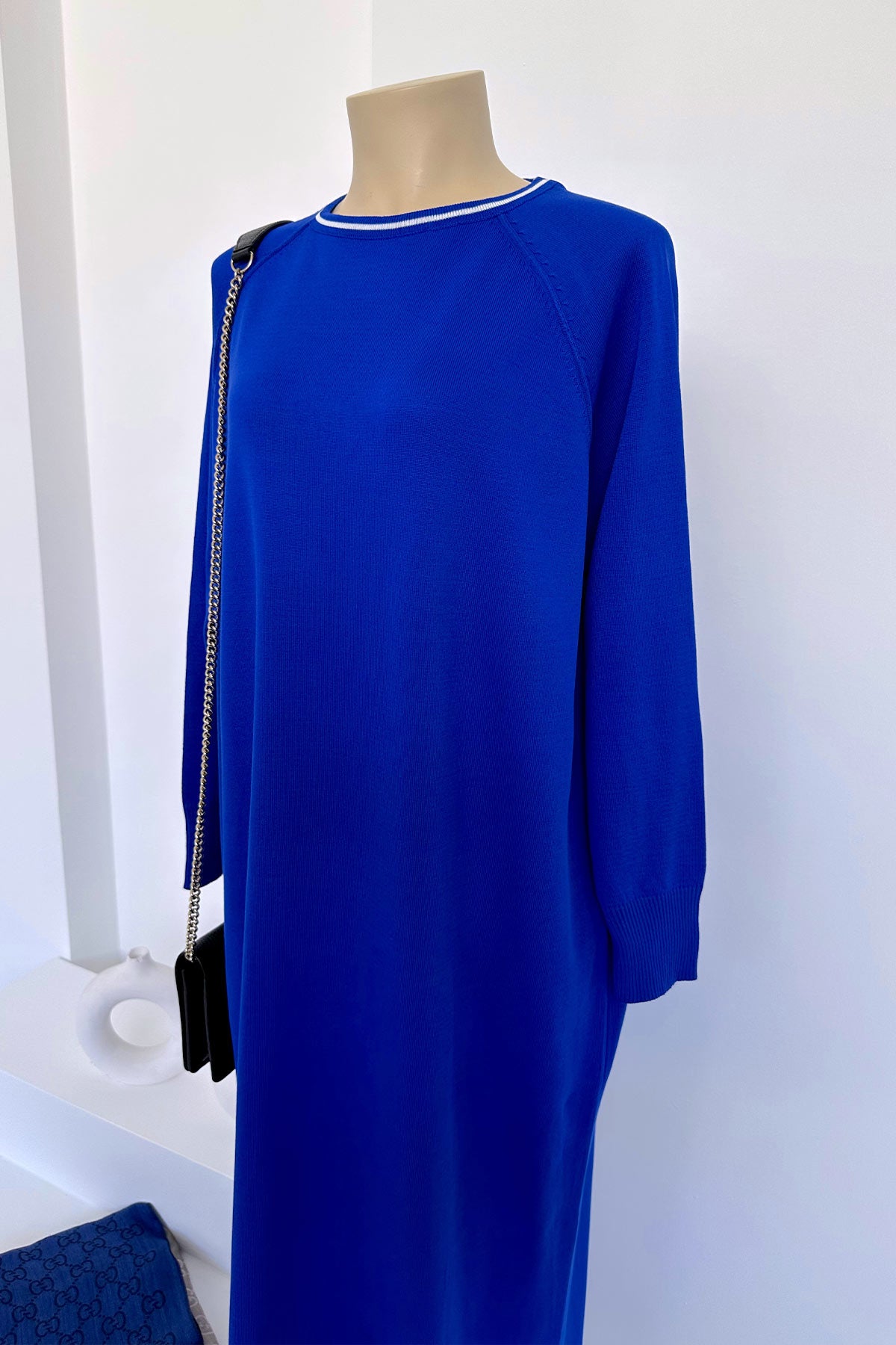 Raglan Mercerized Dress - Saxe