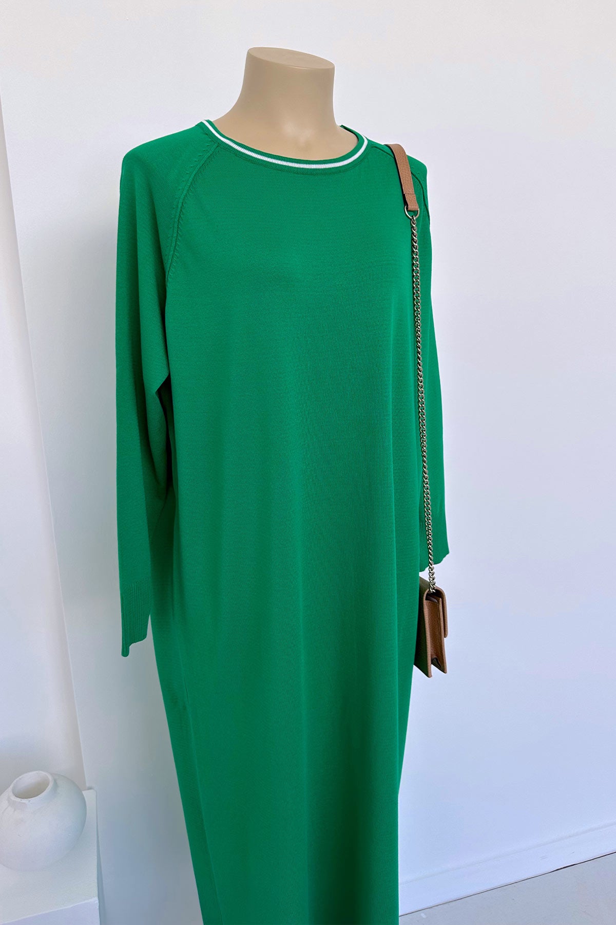 Raglan Mercerized Dress - Green