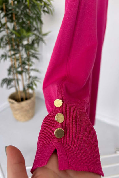 A Form Mercerized Tunic - Fuchsia