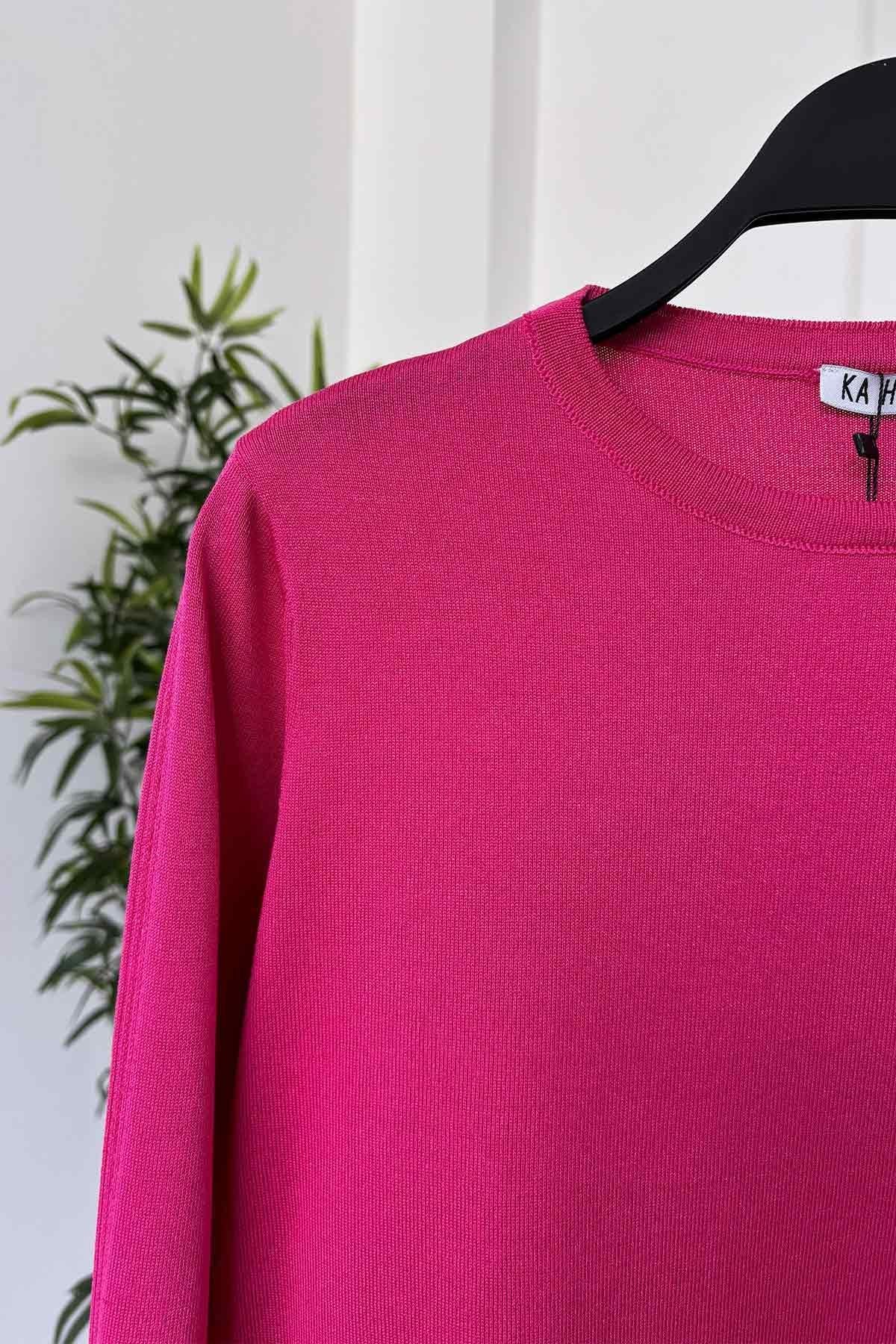 A Form Mercerized Tunic - Fuchsia