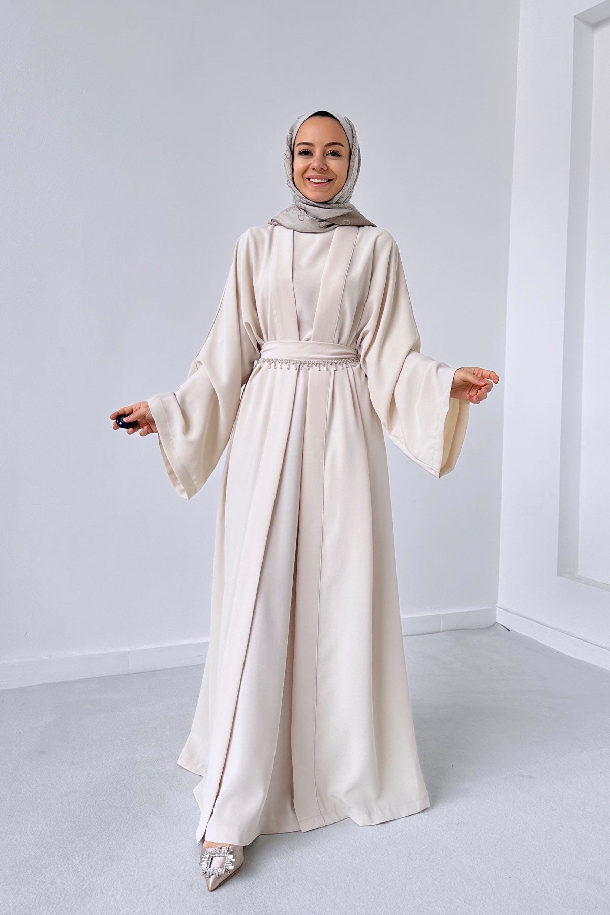 Abaya Double Suit - Beige