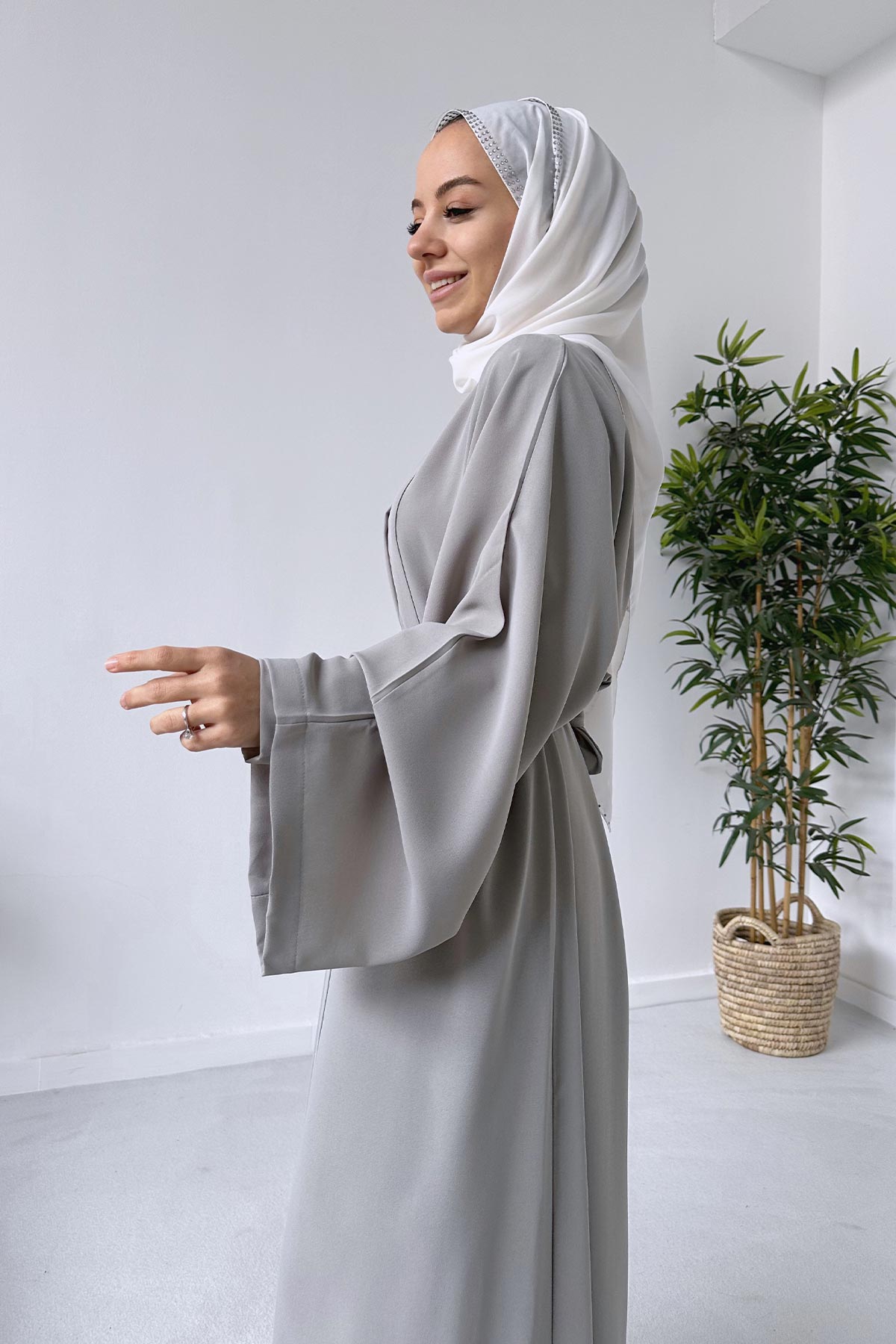 Abaya Double Suit - Grey