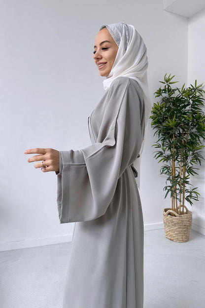 Abaya Double Suit - Grey