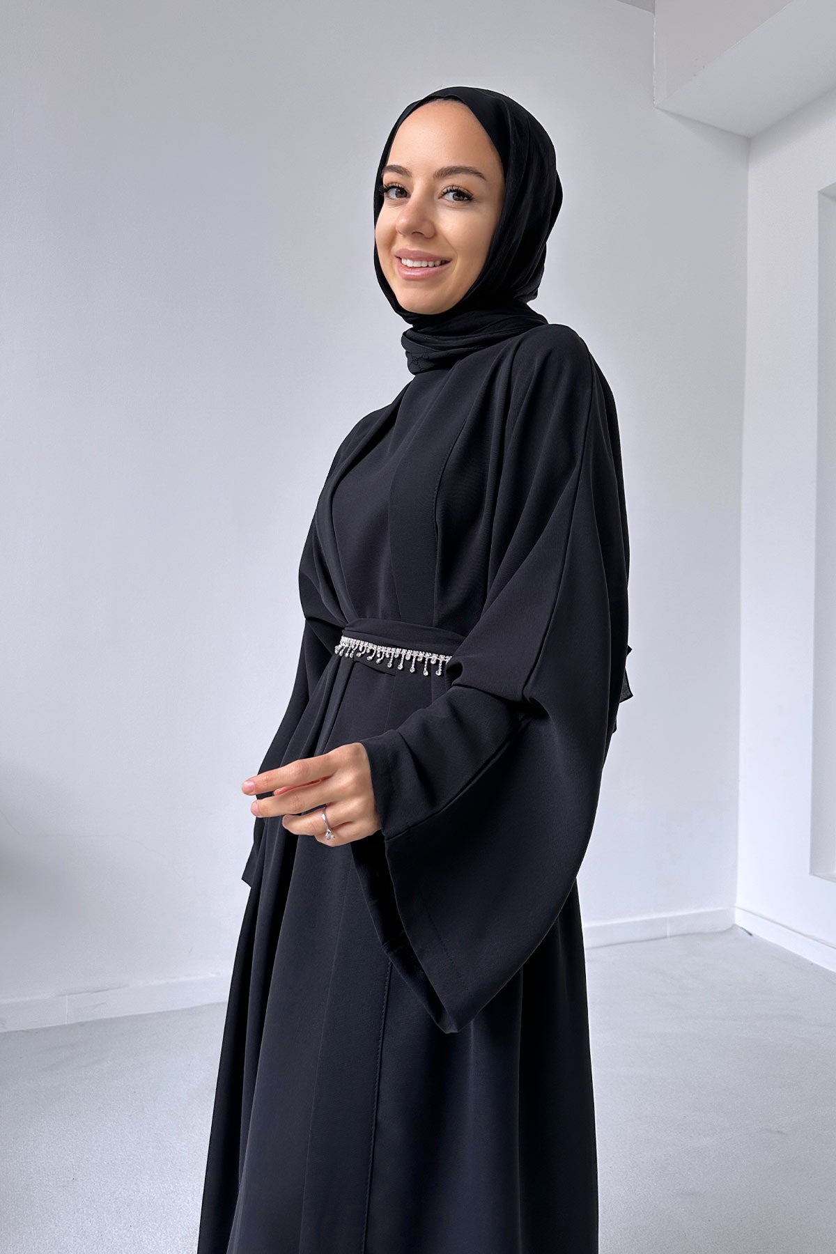 Abaya Double Suit - Black