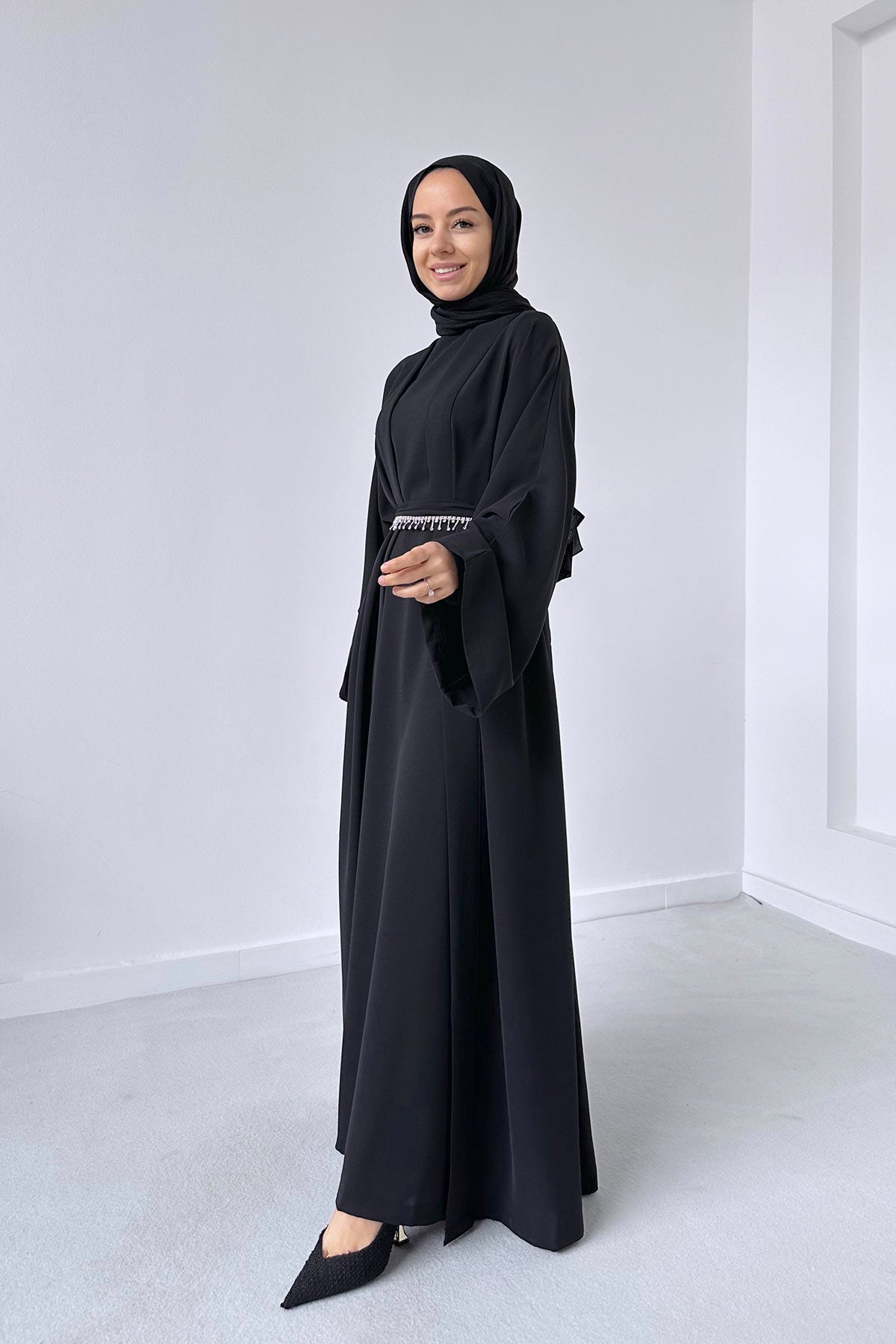 Abaya Double Suit - Black