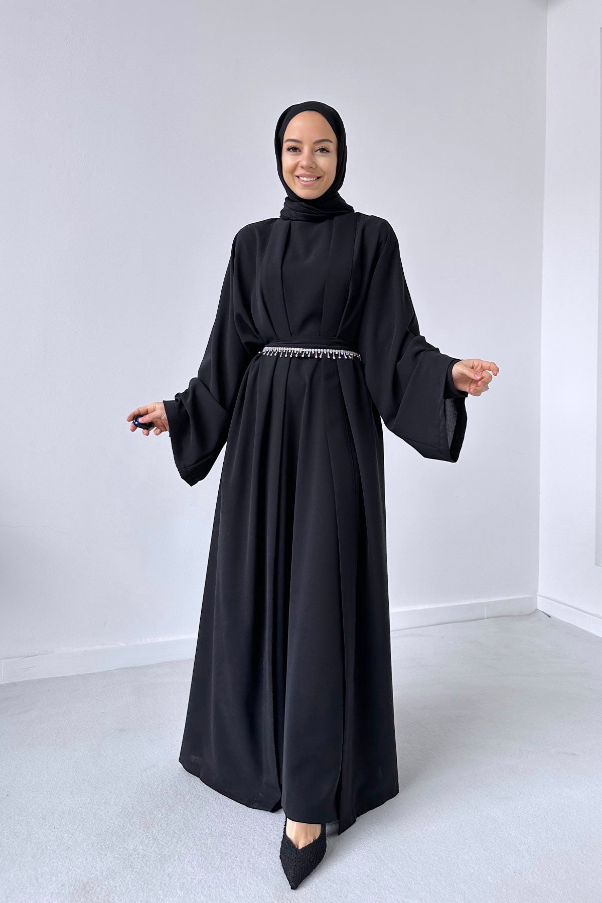 Abaya Double Suit - Black