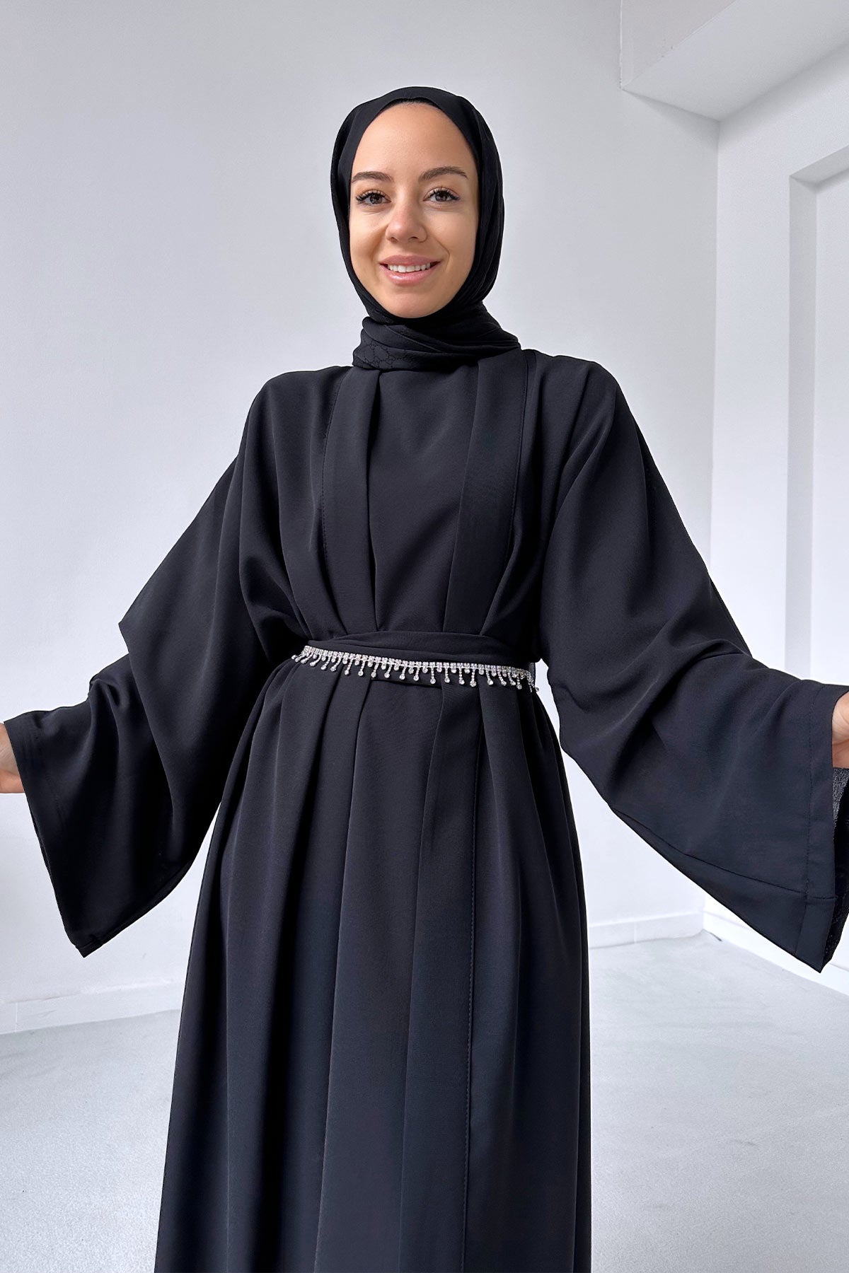 Abaya Double Suit - Black