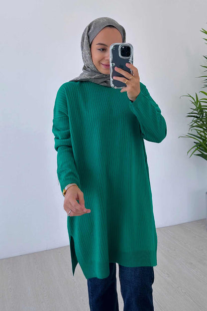 Anje Knitwear Tunic - Green