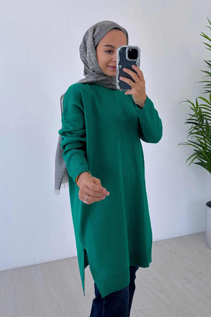 Anje Knitwear Tunic - Green