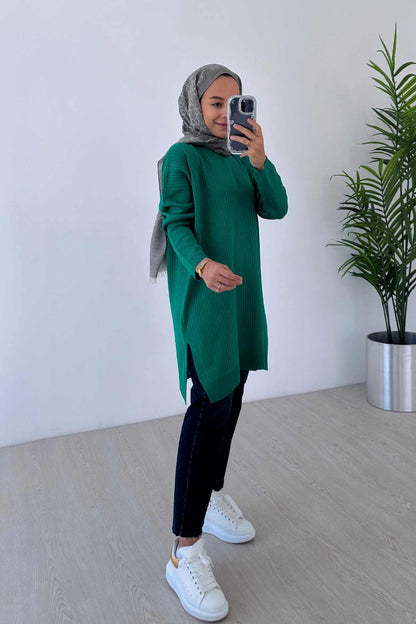 Anje Knitwear Tunic - Green