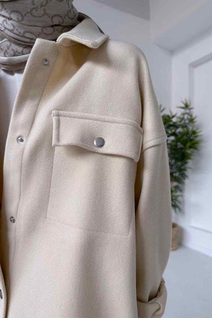 Side Pocket Jacket - Beige