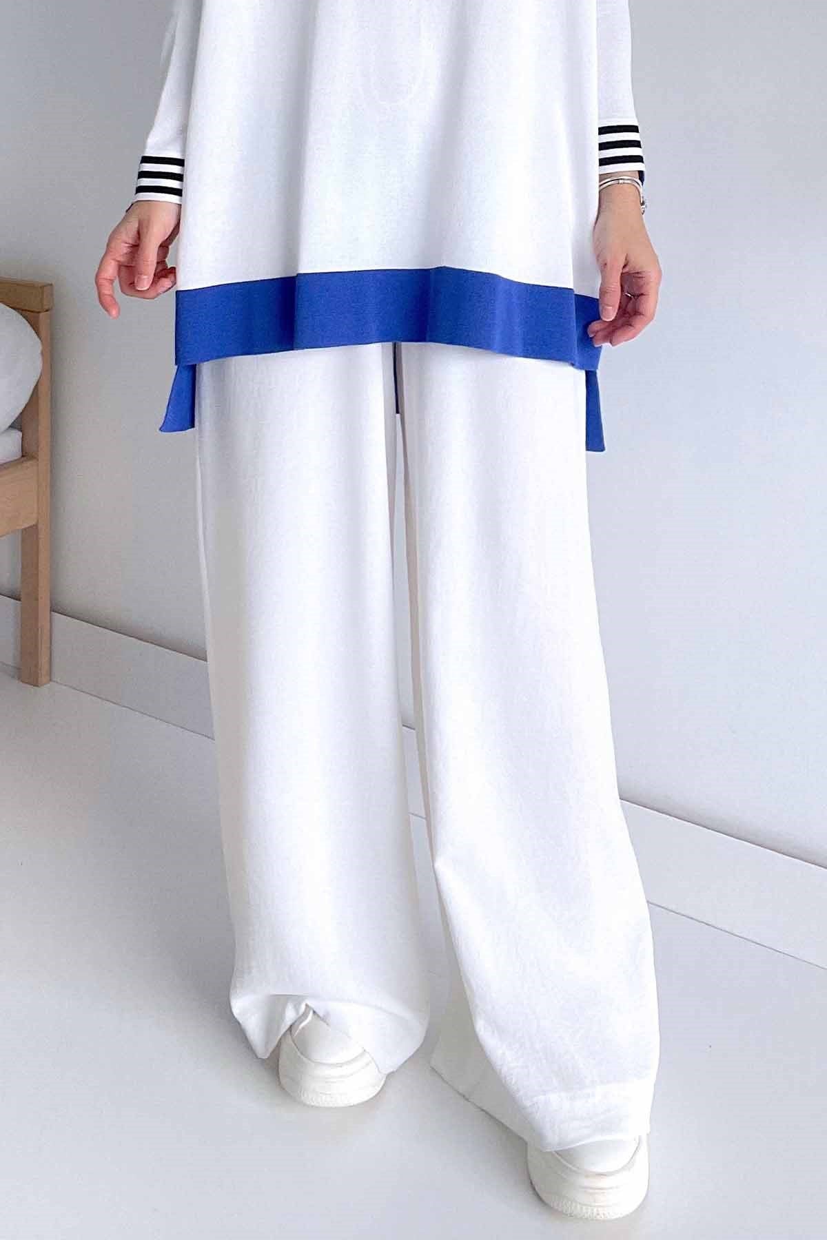 Wide Leg Pants - White