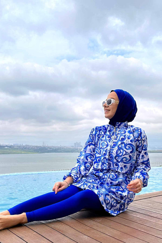 TaissBocco Modest Swimwear Full Coverage Bathing Suit Hijab