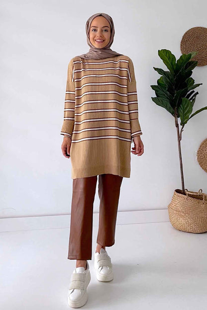 Lady Knitwear Tunic - Beige