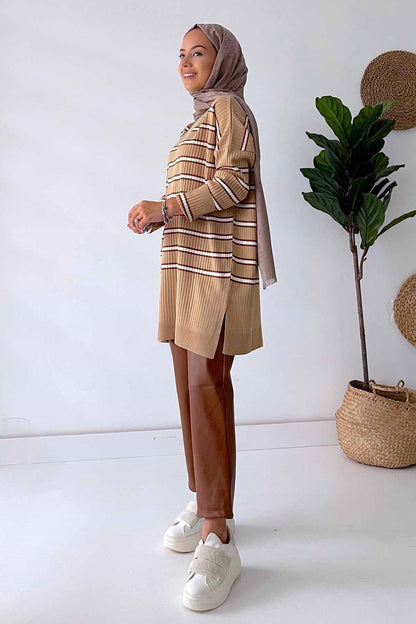 Lady Knitwear Tunic - Beige