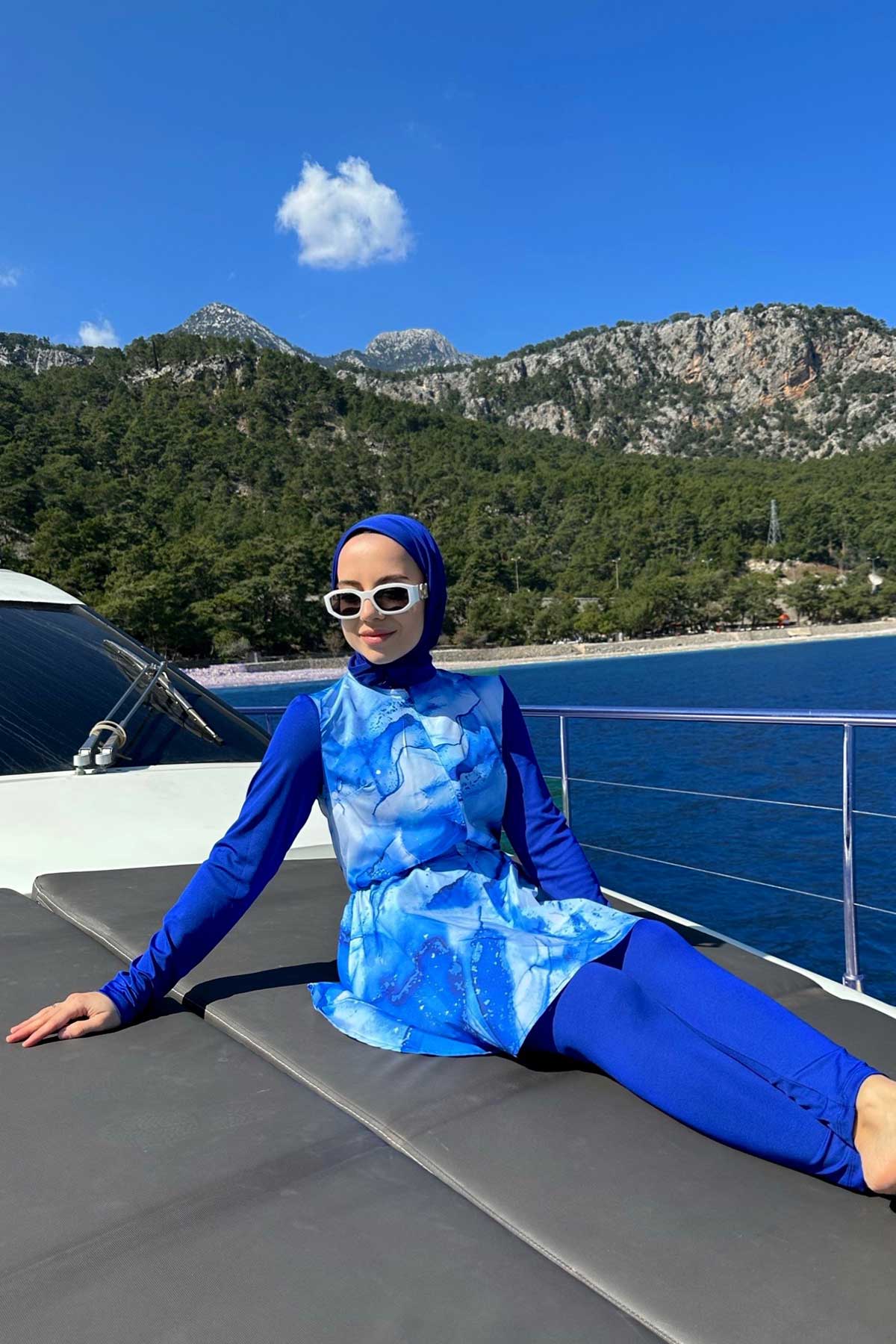 Siena Hijab Swimsuit/Burkini - Blue