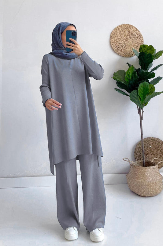 Mira Mercerized Suit  - Grey