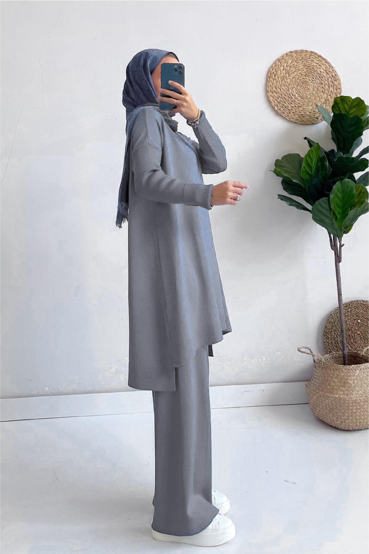 Mira Mercerized Suit  - Grey