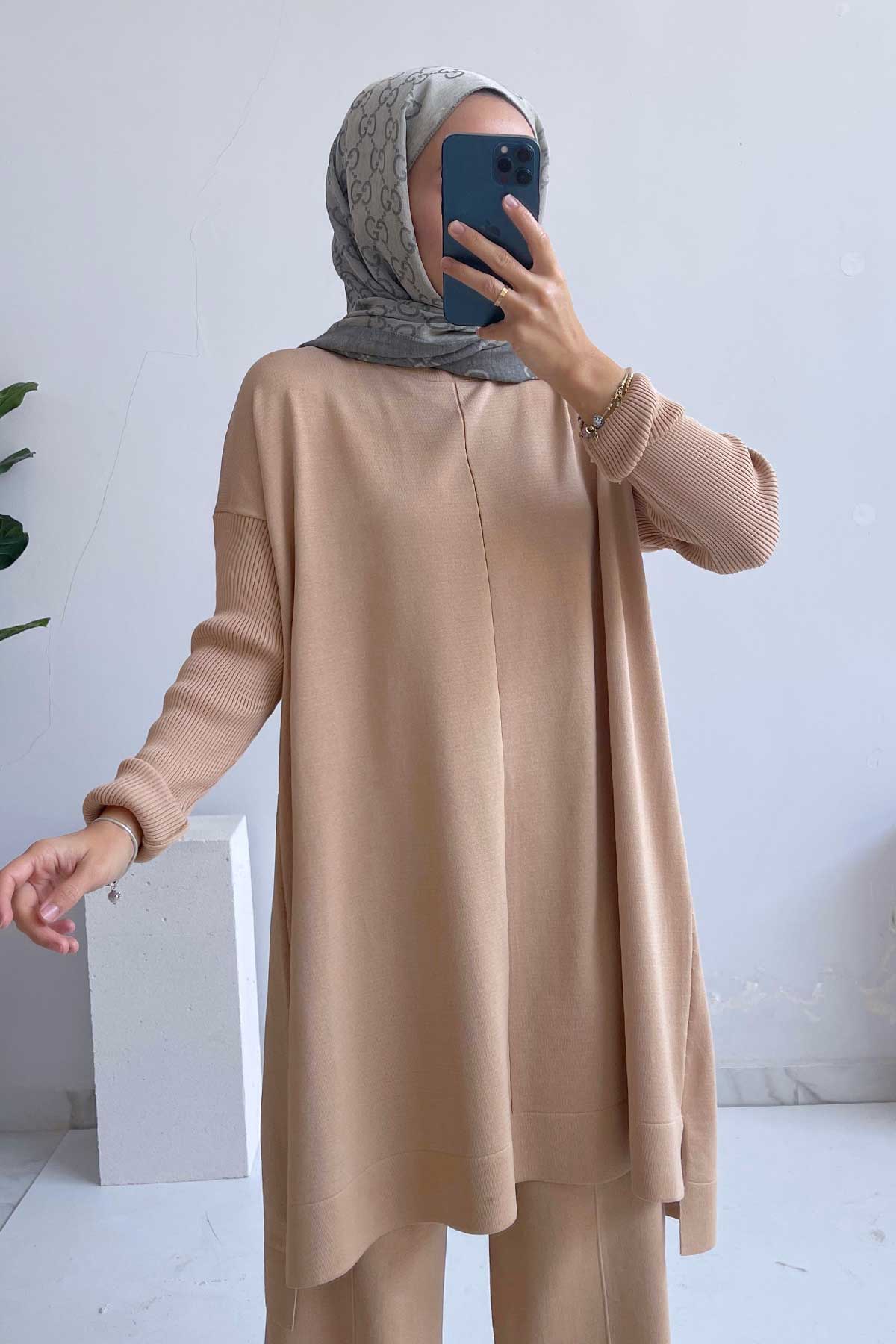 Mira Mercerized Tunic - Coffee Milk