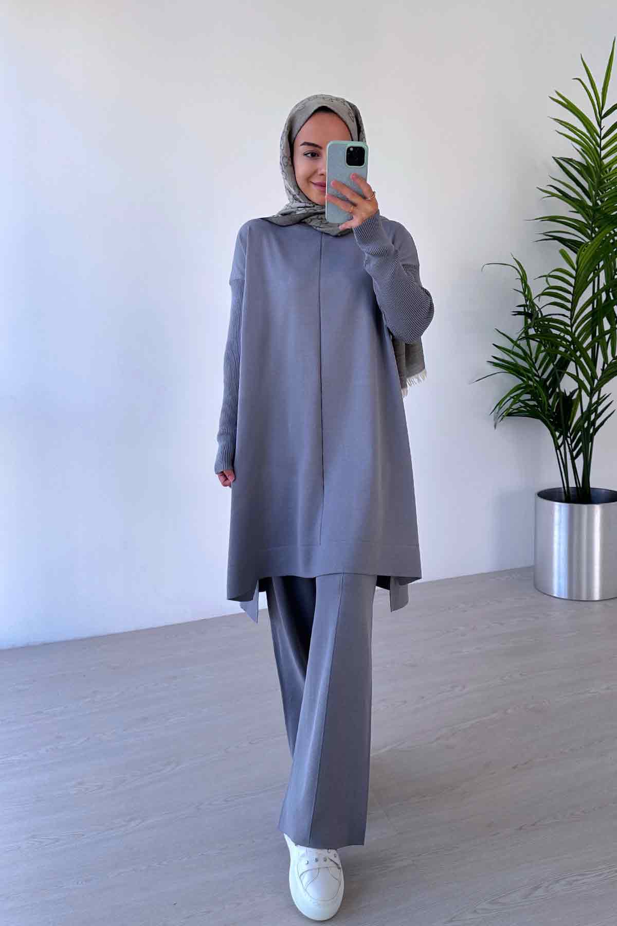 Mira Mercerized Suit  - Grey