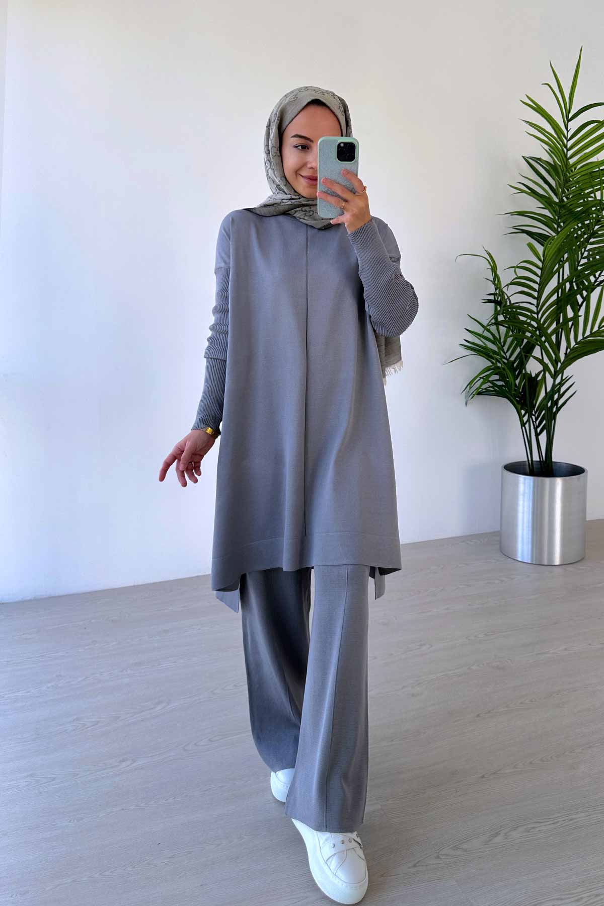 Mira Mercerized Suit  - Grey