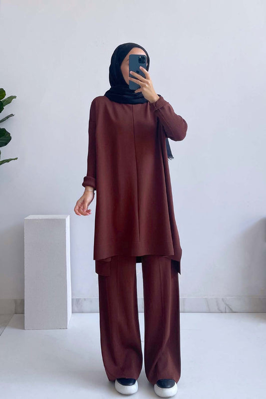 Mira Mercerized Suit - Brown