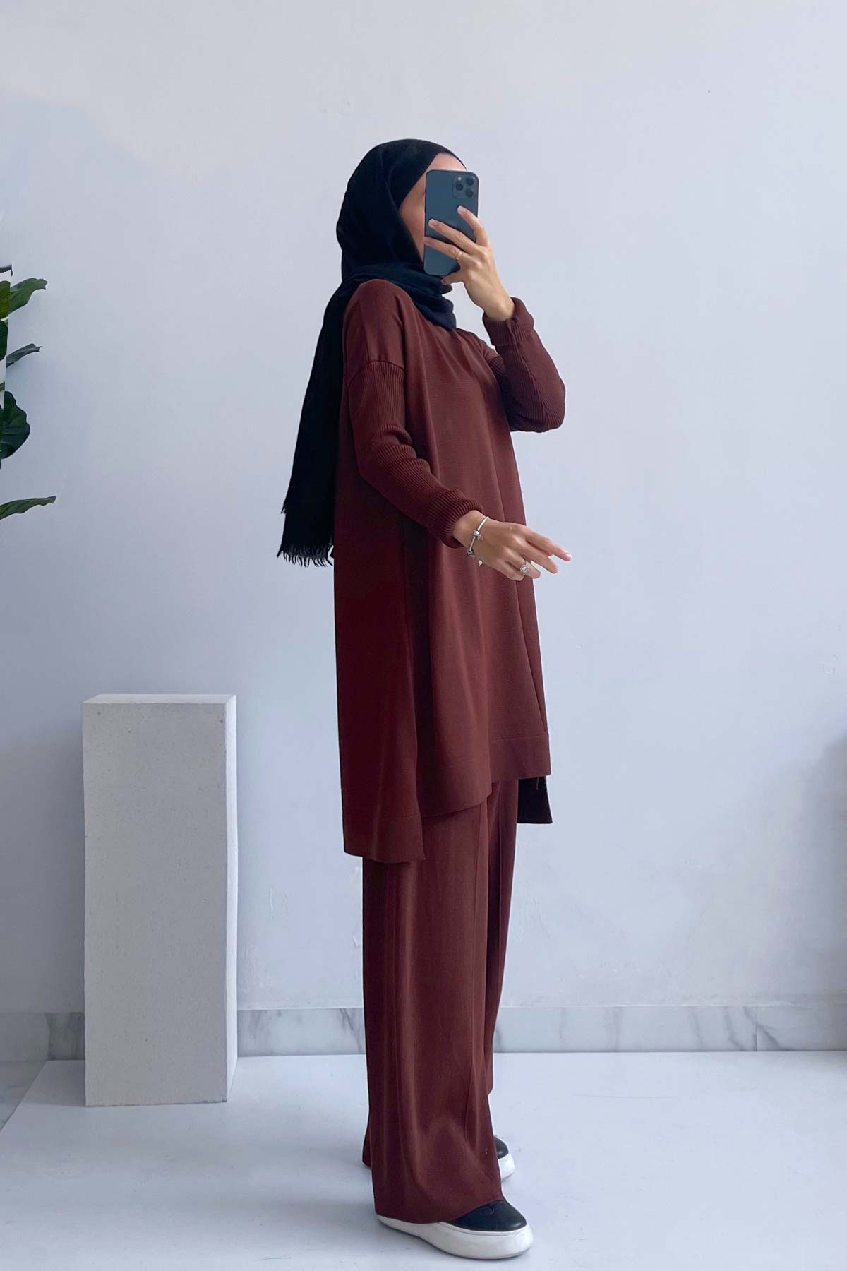 Mira Mercerized Suit - Brown