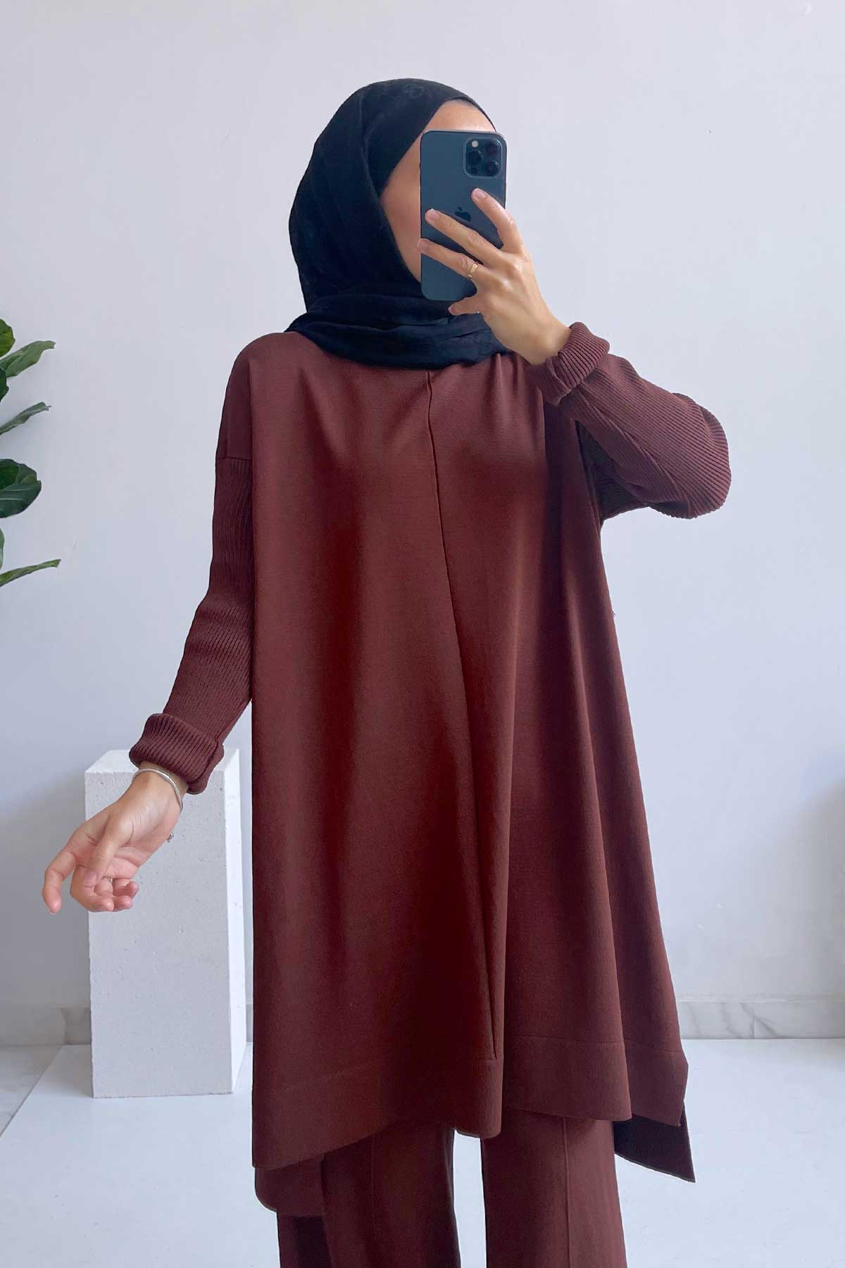 Mira Mercerized Suit - Brown