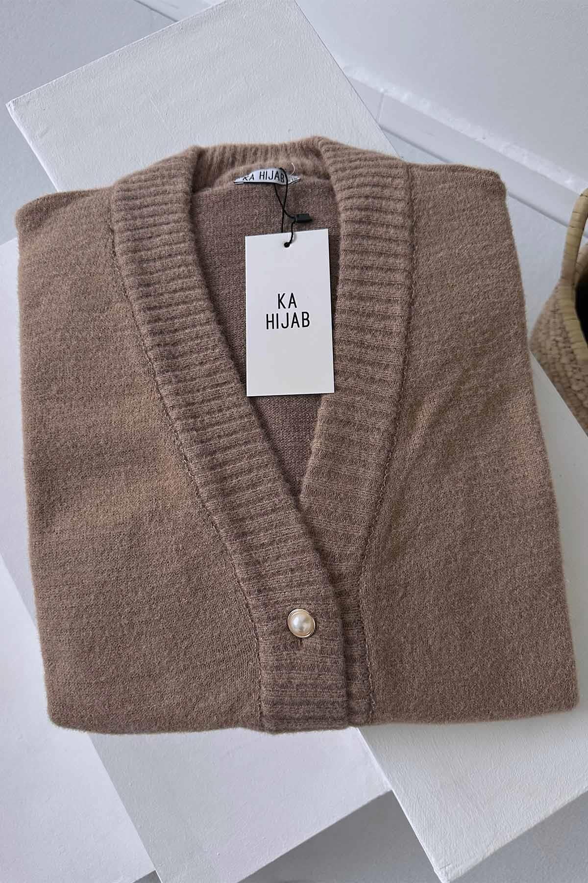 Bearded Soft Cardigan - Brown