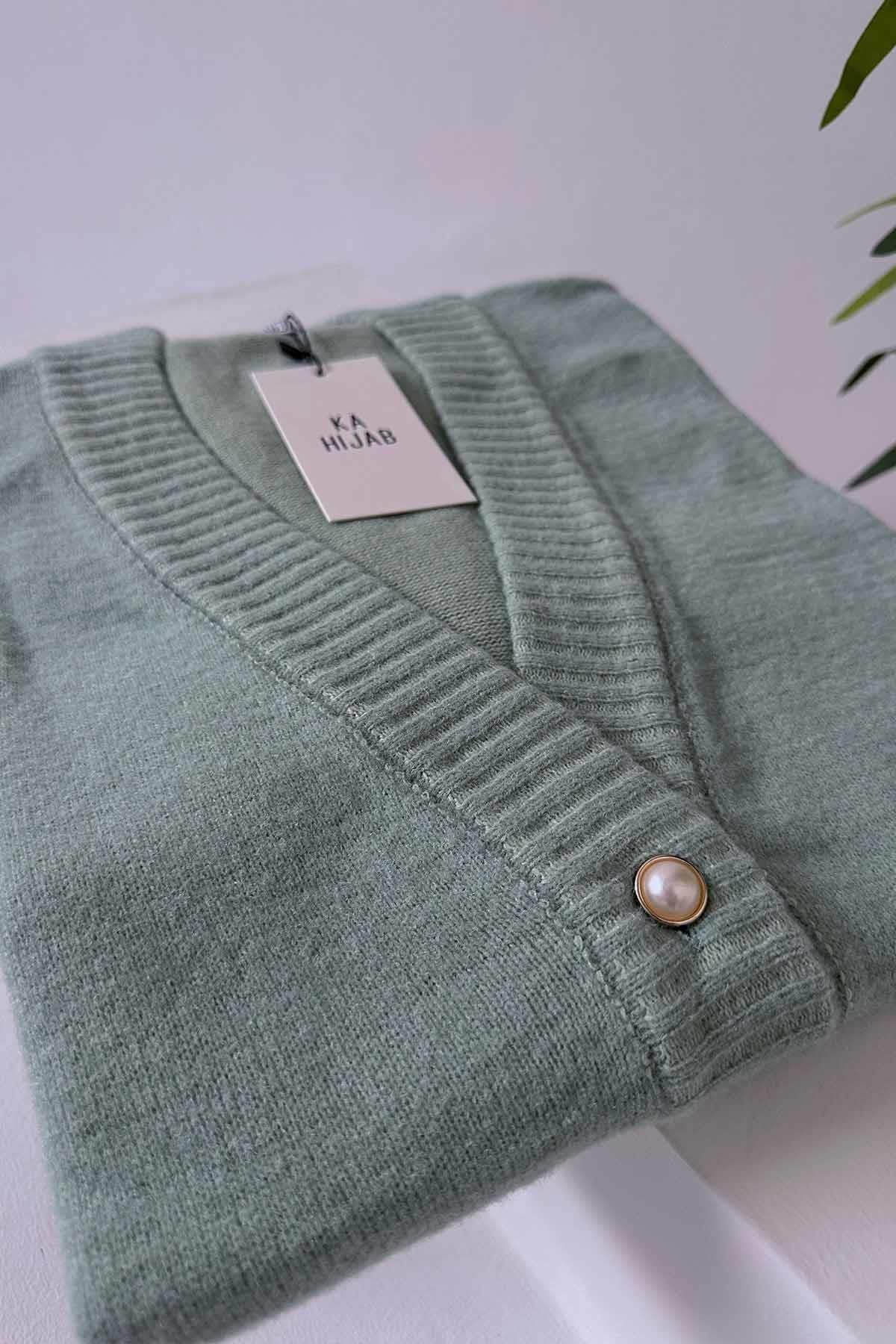 Bearded Soft Cardigan - Mint Green