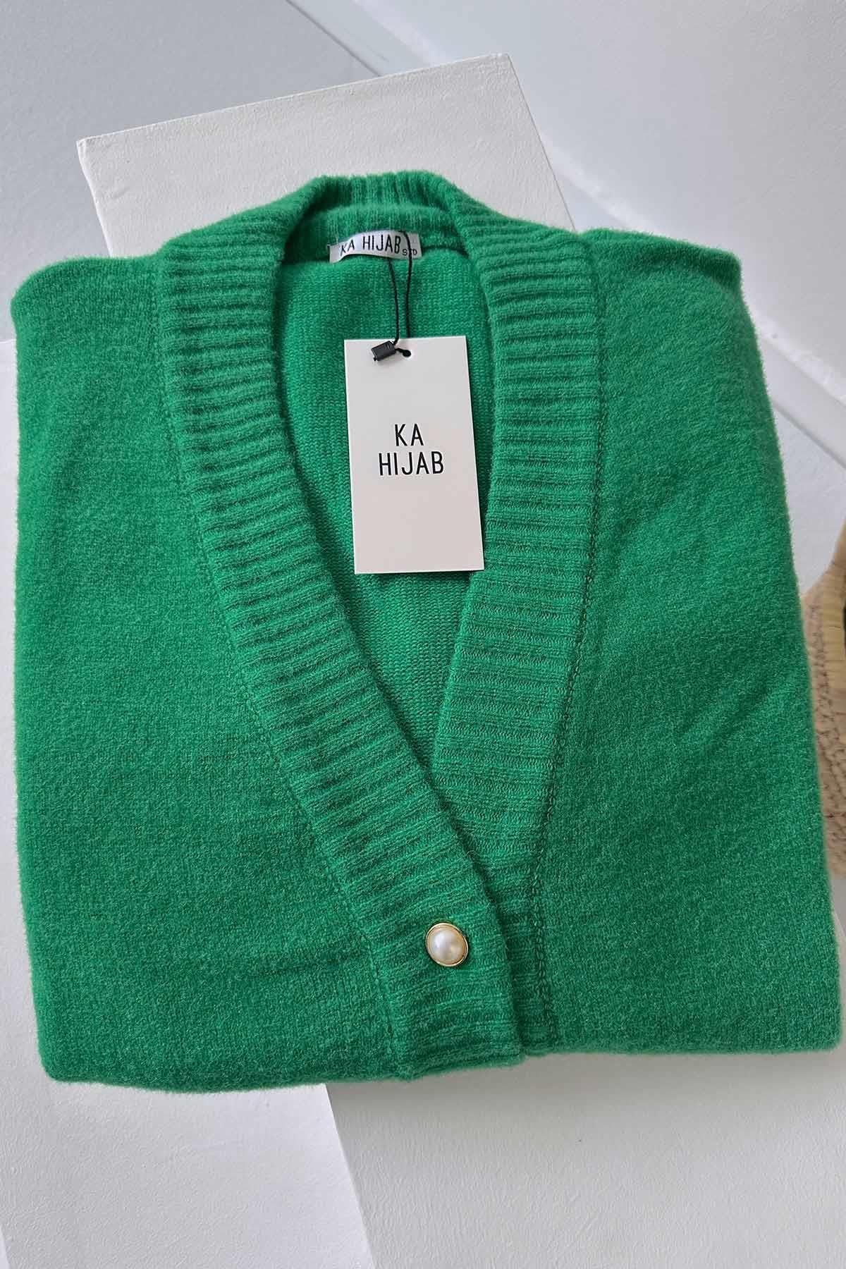 Bearded Soft Cardigan - Green