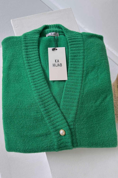 Bearded Soft Cardigan - Green