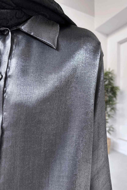 Satin Suit - Grey