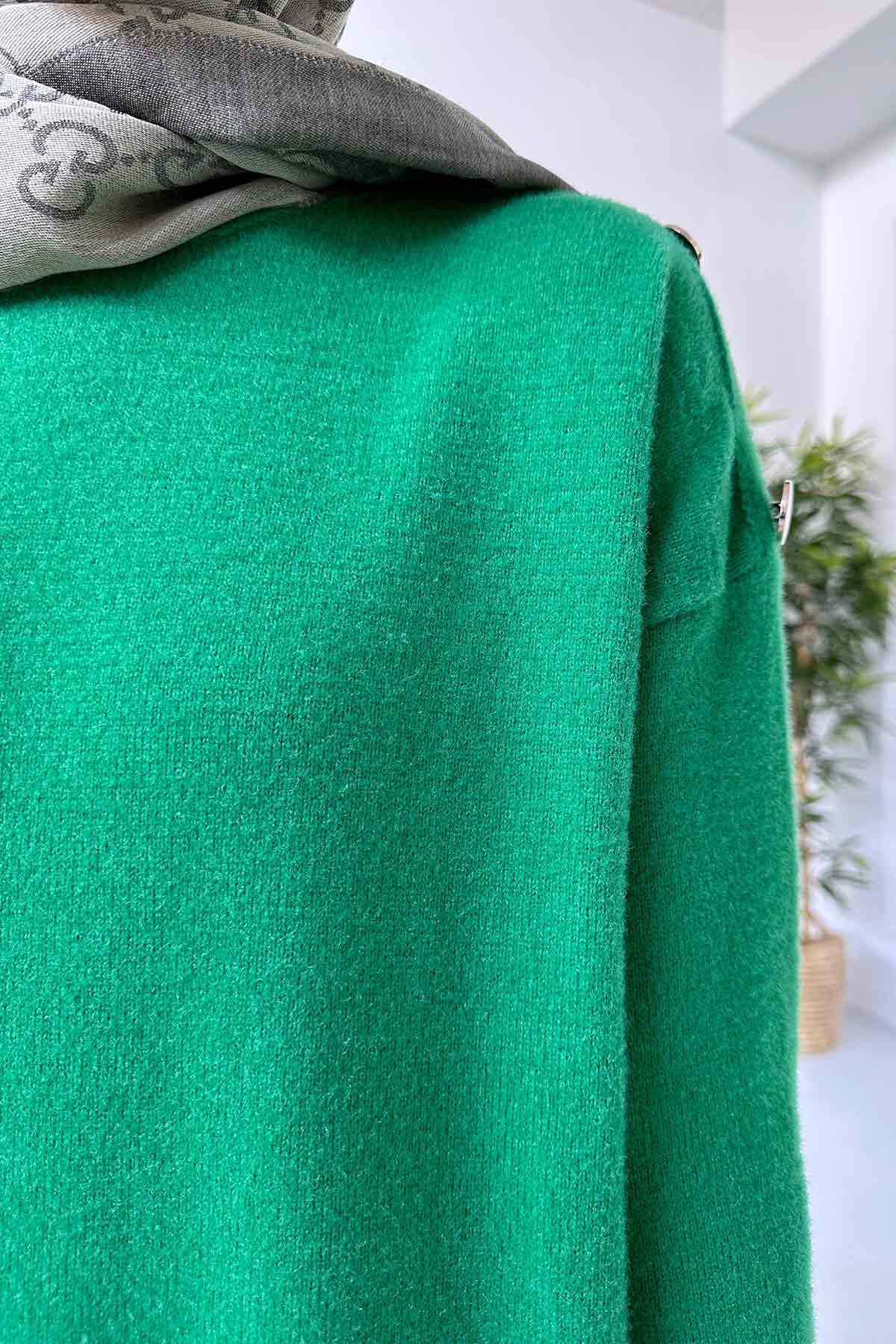 Soft Button Tunic - Green