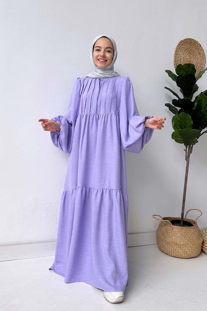 Slack Linen Dress - Violet