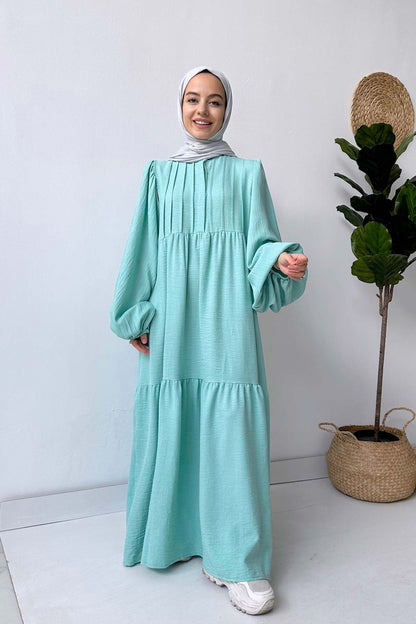 Slack Linen Dress - Mint Green