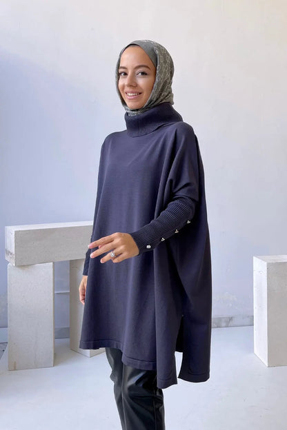 Oversize Mercerized Tunic - Smoked Colored