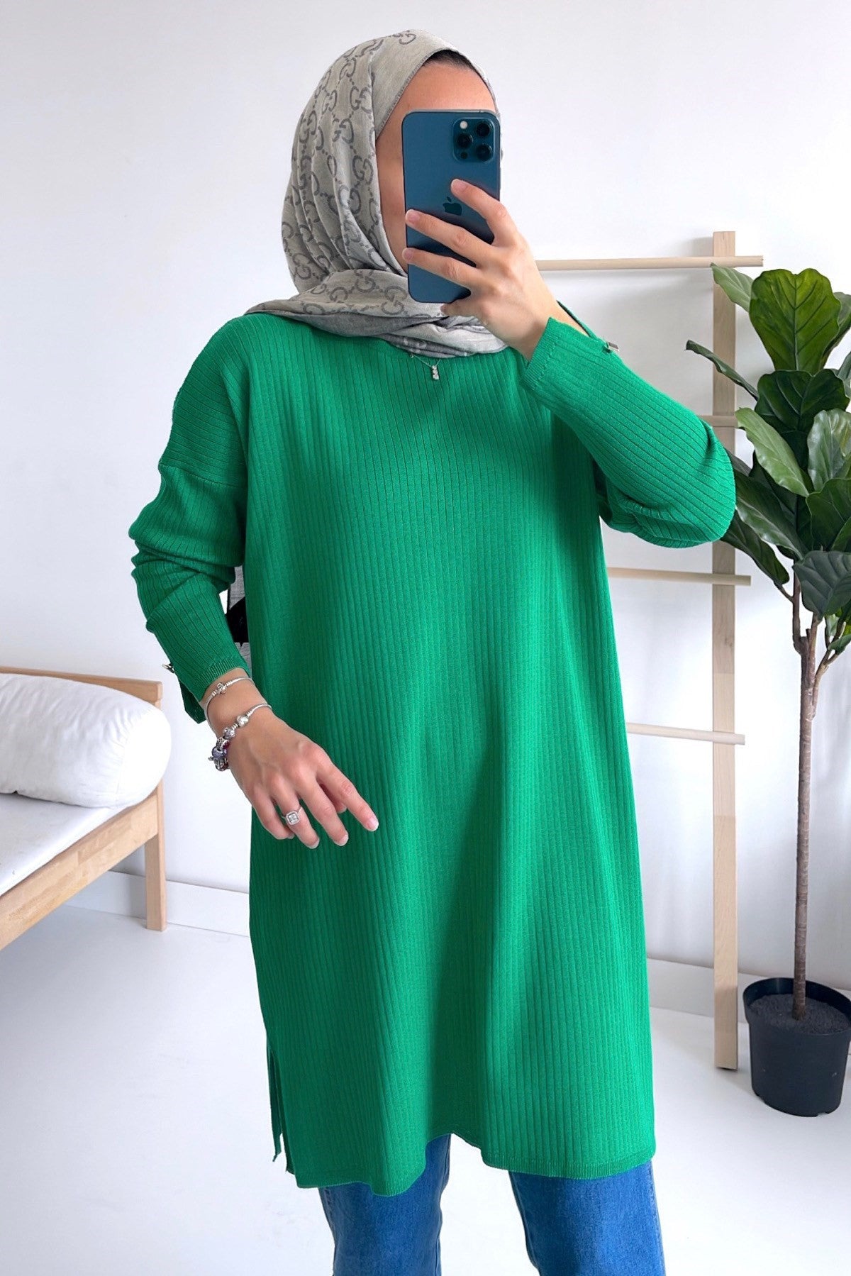 Mercerized Tunic with Wick - Green