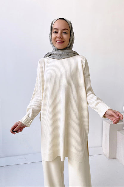 Anje Knitwear Tunic - Beige