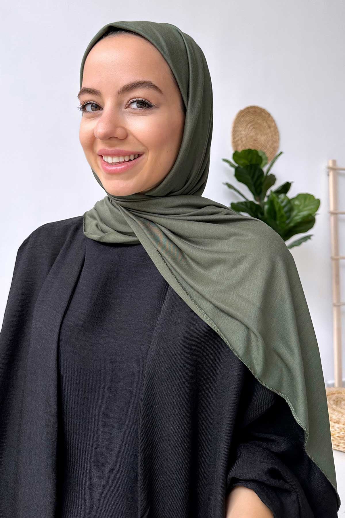 Combed Cotton Shawl - Khaki