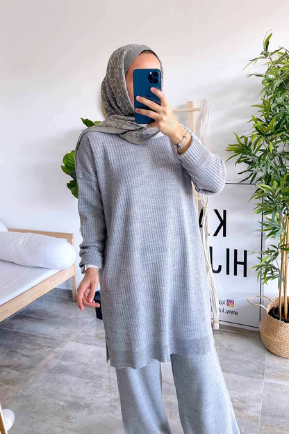 Anje Knitwear Suit - Grey