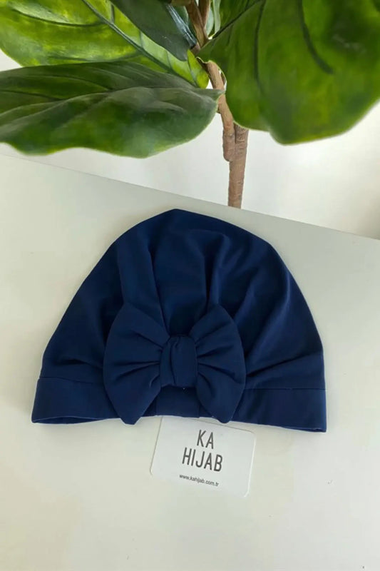 Bow Swimming Cap - Navy Blue