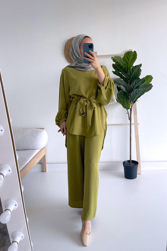 Waist Belt Suit - Green