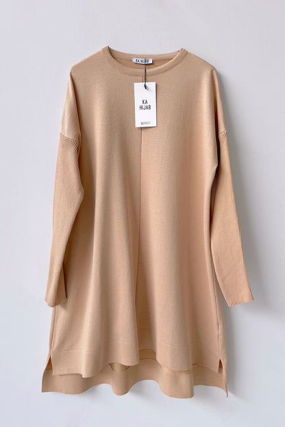 Mira Mercerized Tunic - Coffee Milk