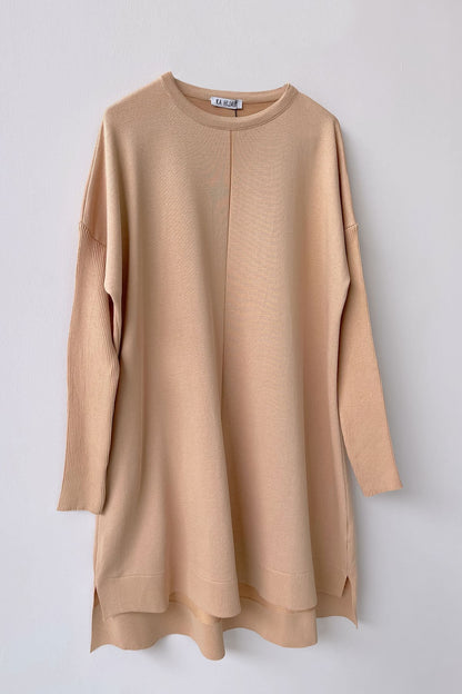 Mira Mercerized Tunic - Coffee Milk